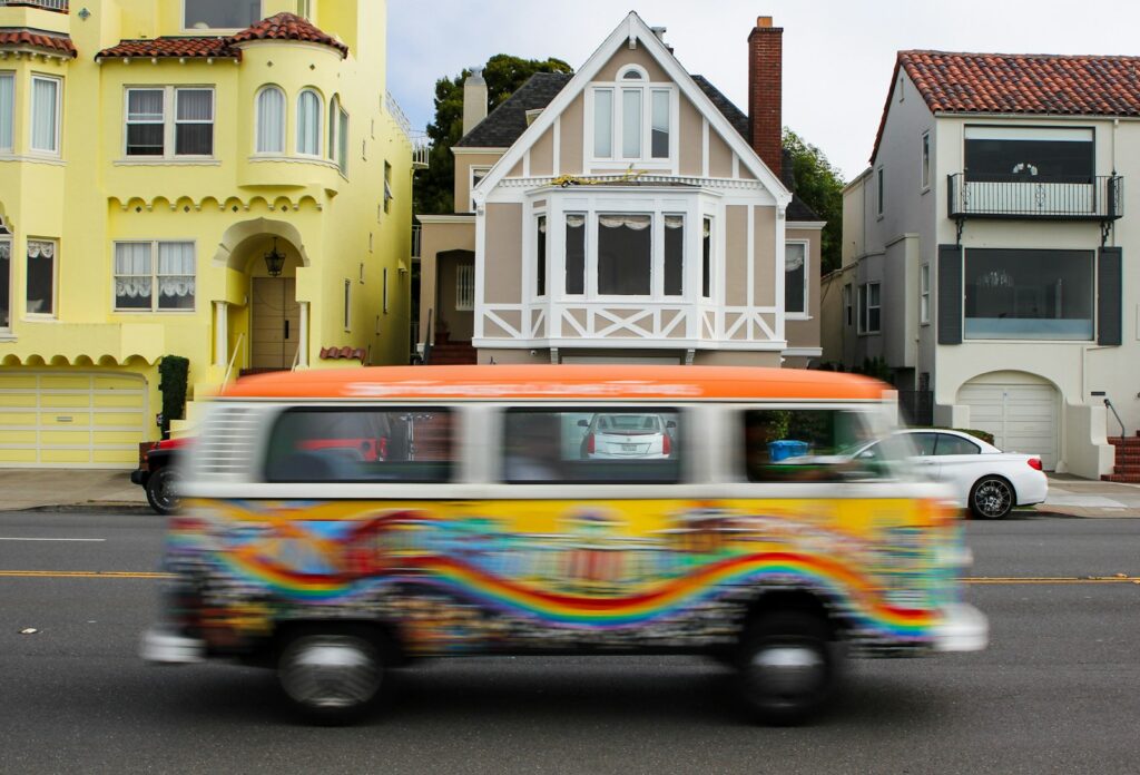 hippy bus for marketing
